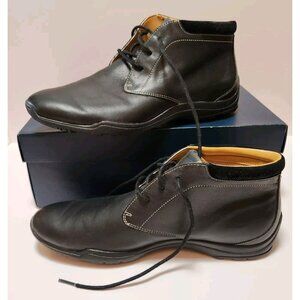 Cole Haan Air Hughes Chukka Boots Mens Size 8.5 Black Leather C12869 Casual